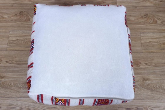Image 1 of Funda de puf kilim marroquí hecha a mano