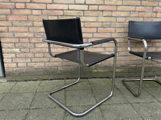 Image 1 of 4x Sledestoelen is de stijl van Mart Stam S34