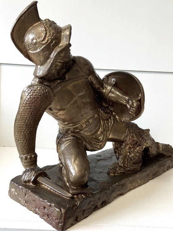 Image 1 of Ungewöhnliche Skulptur, signiert von WILLIAM MAROTTA, Original aus den USA von 1969, Gladiator