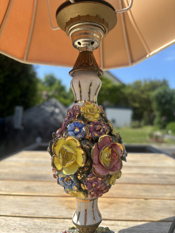 Image 1 of Vintage Italian lamp, Capodimonte style