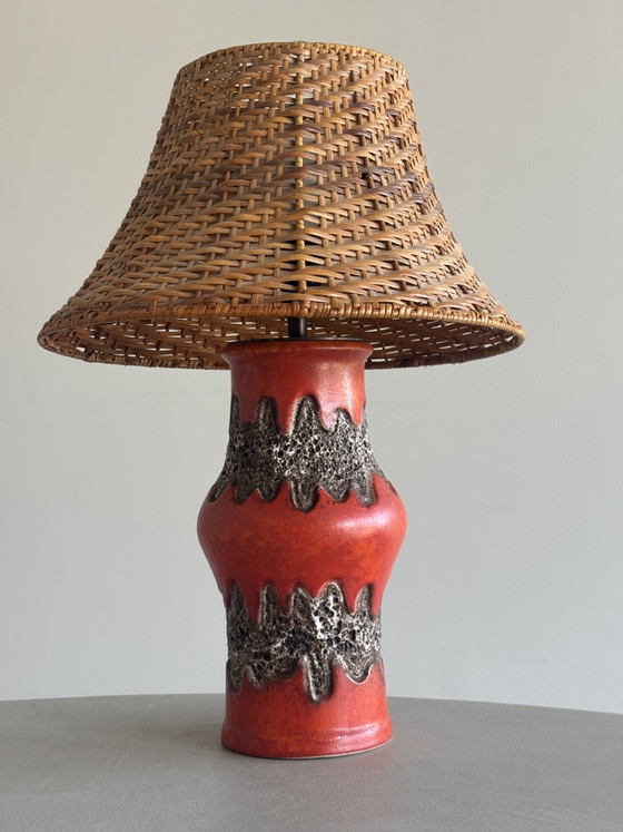 Image 1 of Vintage West Germany Fat Lava table lamp