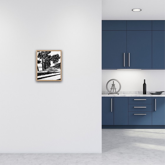 Image 1 of Acrylic on paper, 40x30cm. Framed.