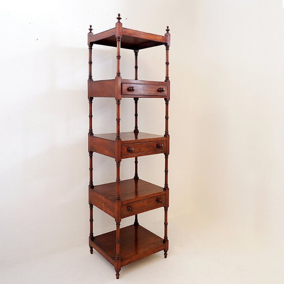 Image 1 of English 19th Century Mahogany Whatnot Shelf