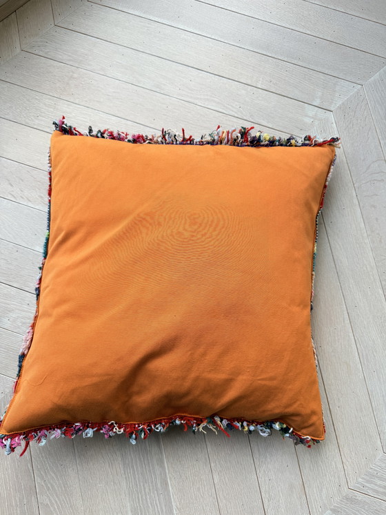 Image 1 of 1x kleurrijk geweven kussen, Menno Kroon