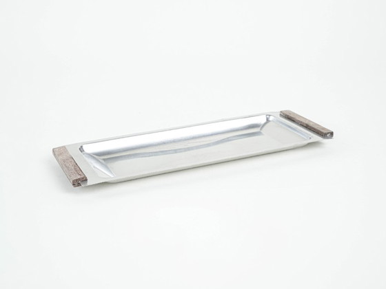 Image 1 of Plateau en acier inoxydable, design danois, années 1970, fabriqué au Danemark