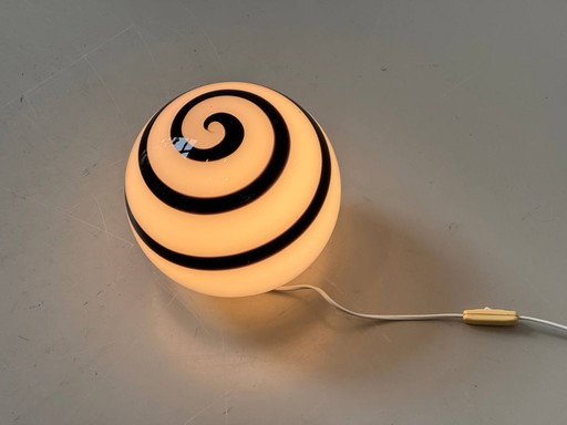 Grande lampe en verre à motif zèbre par Wofi Leuchten, Allemagne, années 2000