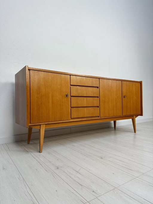 Vintage Spacious Mid-Century Walnut Sideboard Cabinet 60s 70s