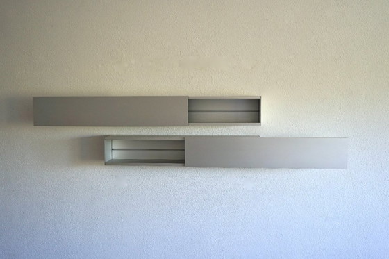 Armadi a muro A-Line Horizontals di Shigeru Uchida per Pastoe, anni '90, set di 2 – Aluminium (photo 7 of 10)