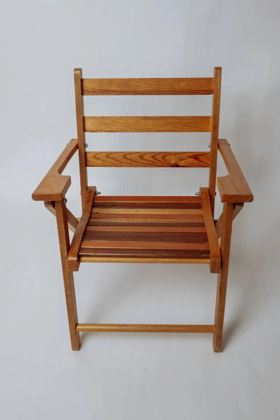 Chaise pliante vintage en teck pour enfants – Chaises pliantes (photo 2 of 8)
