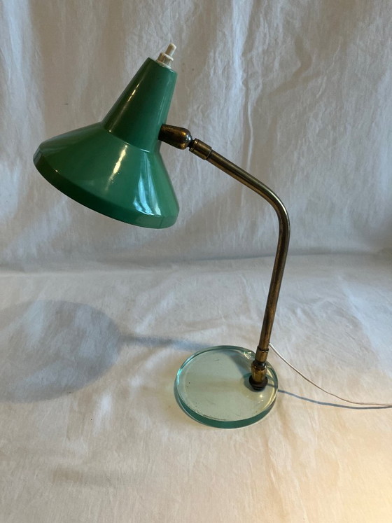 Vintage brass and glass table lamp – Metal (photo 5 of 15)