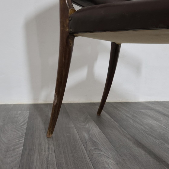 Image 1 of Guglielmo Ulrich Chair with Cantilever Armrests, 1950s, Rare Modern Design