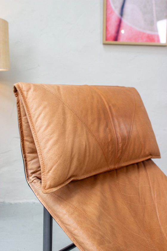 Image 1 of Poltrona lounge IKEA Skye vintage in pelle anni '90