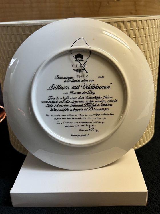 Image 1 of 🌼 “Stilleven met Veldbloemen” | Koninklijke Mosa | Kees van den Berg | Klassiek Hollands | Limited Edition | Nieuwstaat