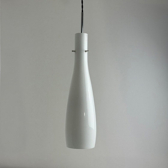 Image 1 of Vintage 1970s Opaline Glass Pendant Light