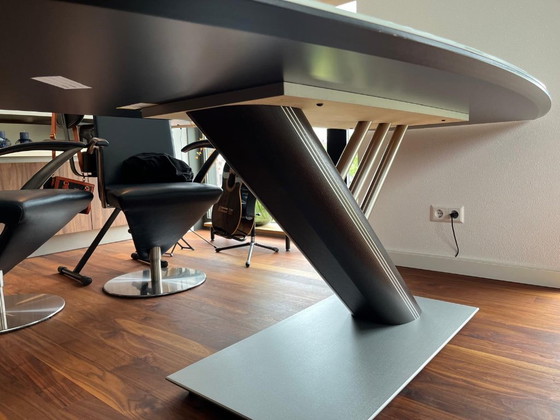 Image 1 of Eetkamertafel glas/wenge hout
