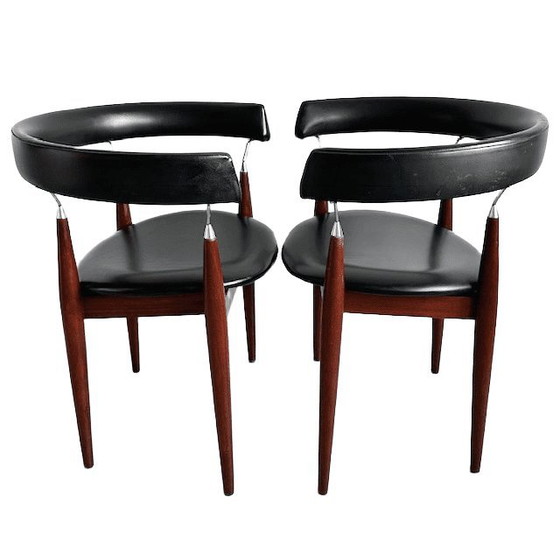 Image 1 of Set of vintage Rondo Jan Lunde Knutsen Sørli Fabrikker dining room chairs mid-century 1960's