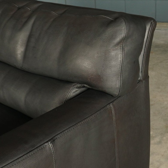 Image 1 of Zona de estar/conjunto de asientos de diseño – cuero negro – Brühl