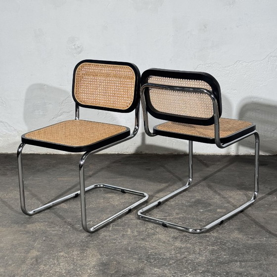 Set di 4 sedie da pranzo stile Cesca, ispirate a Marcel Breuer, anni '90 – Plastica (photo 11 of 16)