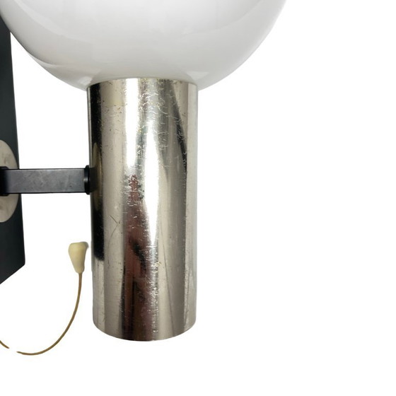 AKA Leuchten Wall Lamp, 1970s, Space Age Chrome Sphere, Mid-Century Vintage, East German (GDR), E14 Wall Light (photo 3 of 9)