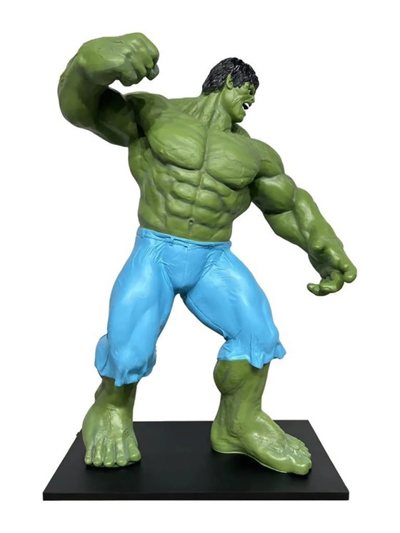 Image 1 of Fiberglas-Skulptur – Comic-Held – Grün