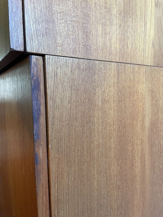 Image 1 of Grande armoire murale vintage (vers 1960/70, 300 cm de large x 174 cm de haut)