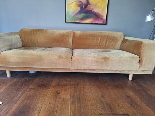 3,5-Sitzer-Sofa, ockerfarbener Samt, Sissyboy