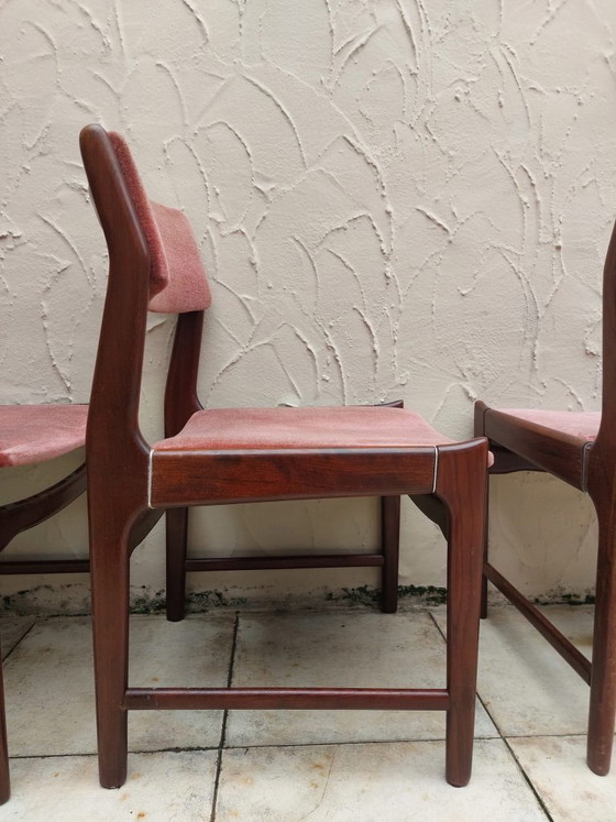 4 sedie in palissandro in stile metà secolo – Sedie da pranzo, Textile, Vintage (photo 43 of 54)