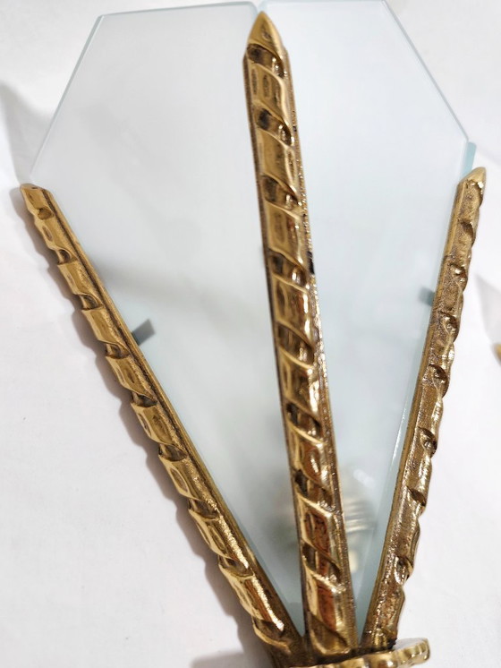 Image 1 of Pair of bronze wall sconces. Spain, 1980s.