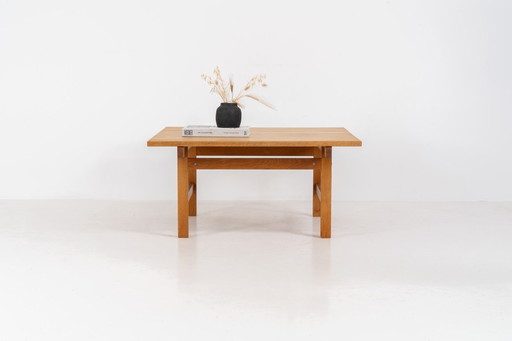 Table basse en chêne de Hans J. Wegner pour Andreas Tuck (Danemark, années 1950).