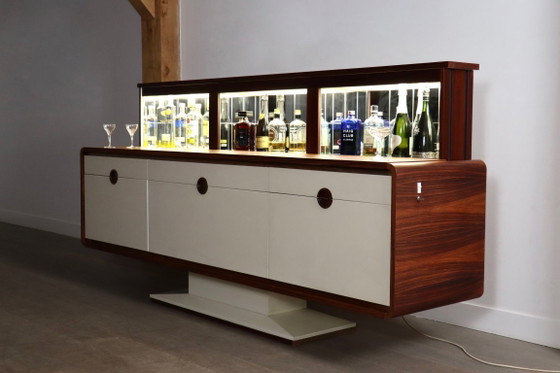 Alfons Doerr Bariomat Meuble bar motorisé avec radio, Allemagne années 1960 – Wood (photo 18 of 21)