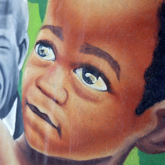 Image 1 of Billy Gubul'Art Hedendaagse Afrikaanse kunst - Acryl op stof