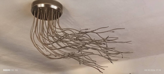 Grande lampadario senza tempo dal design speciale, Lumen, Plafoniere, Metallo, Argentato (foto 7 di 7)