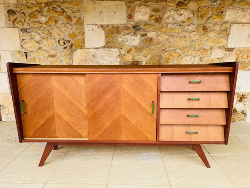 Mid-Century, Ash and Mahogany Sideboard 1950s