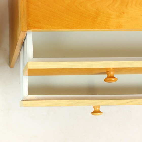 Image 1 of Ensemble de 2 tables de chevet carrées de Np Zavody, Tchécoslovaquie, années 1980