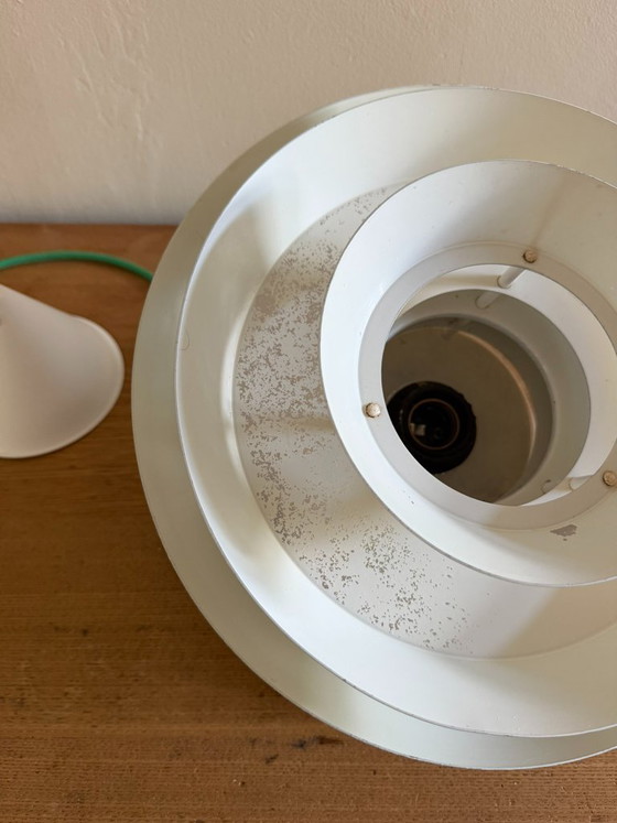 Vintage Carl Thore Trava pendant - Swedish design lamp - Granhaga, Pendant lamps, Aluminium, White (photo 9 of 13)