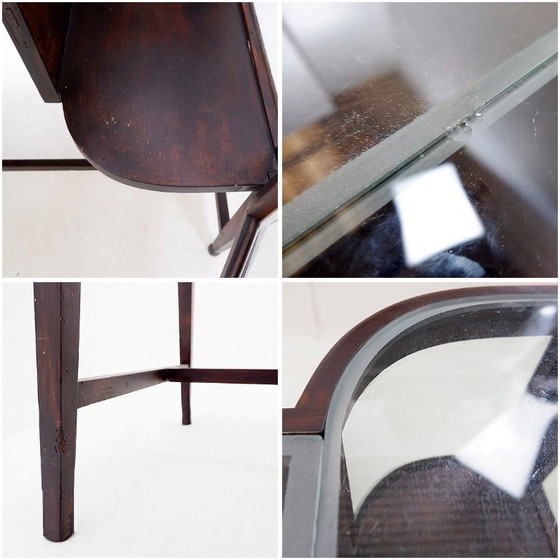 Image 1 of Konsole mit gebogenen Glastüren – Art-Deco-Stil