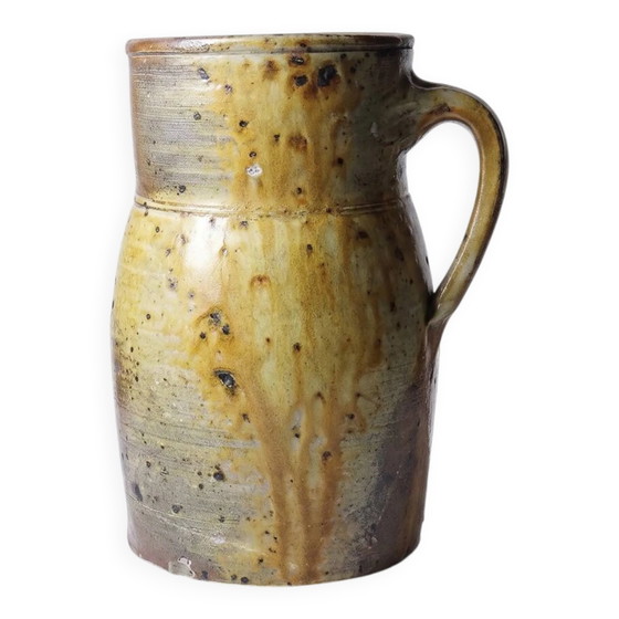 Grande brocca antica in gres di Puisaye, piritica, fine XIX secolo. – Bicchieri e caraffe, Porcellana (photo 16 of 17)