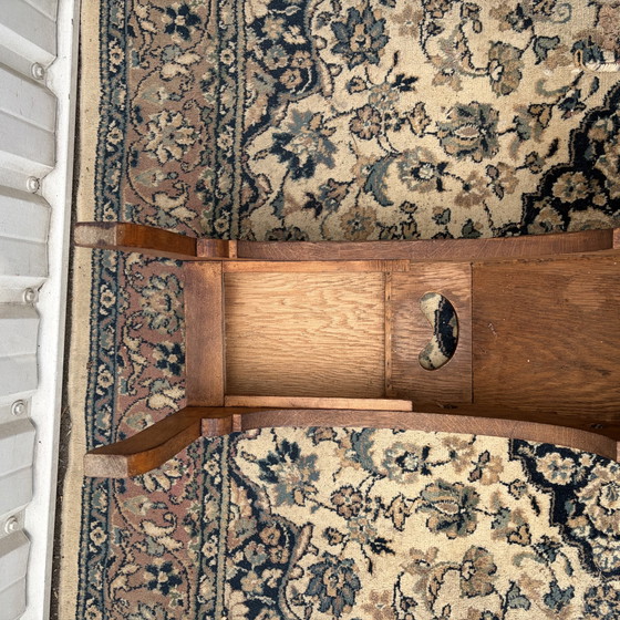 Banc à cirer les chaussures du milieu du siècle – Leather, Wood (photo 7 of 7)