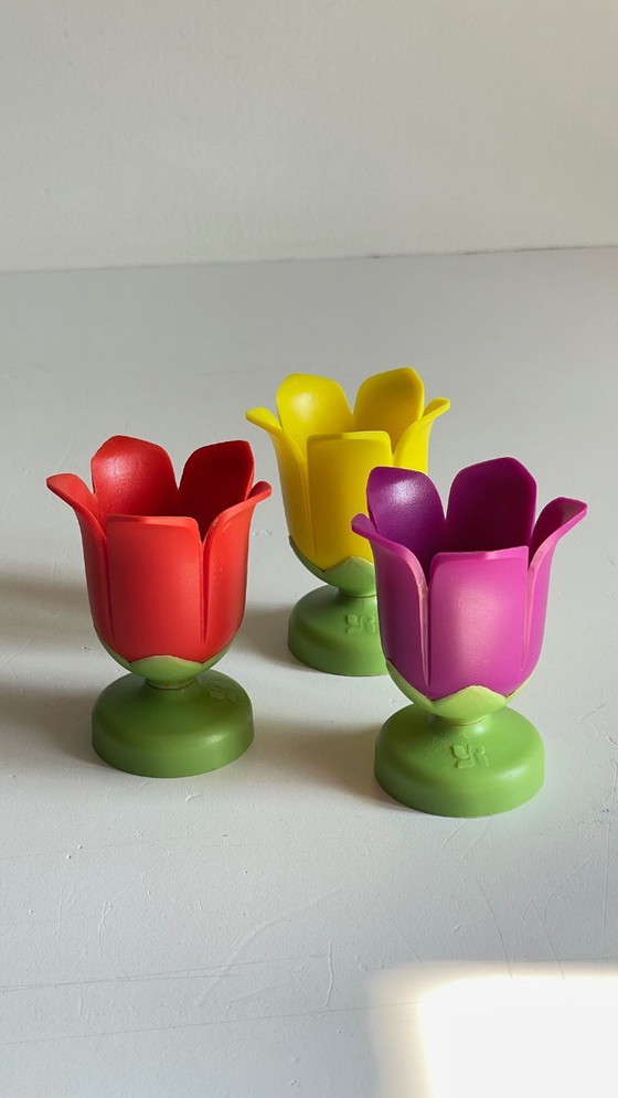 Image 1 of Vintage Tulip Egg Cups