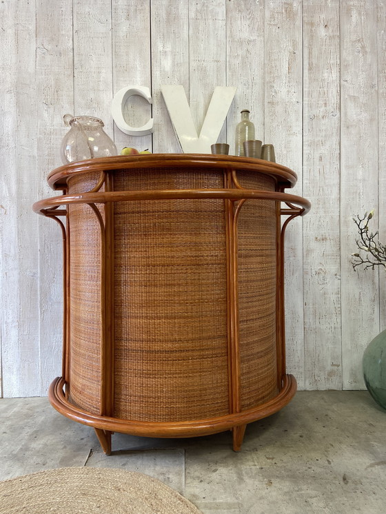 Image 1 of Bar in rattan vintage