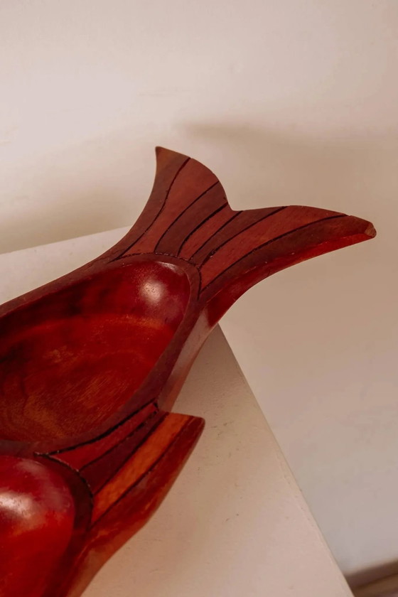 Large wooden aperitif board in the shape of a fish. – Table accessories, Vintage (photo 4 of 6)