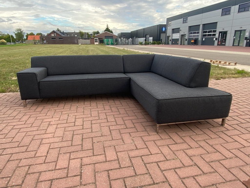 Montel Dark Grey Fabric Corner Sofa