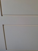 3 Portes Coulissantes Sur Mesure Blanc Chaud & Poignées en Bronze