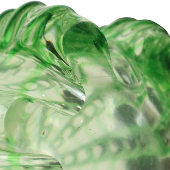 Image 1 of Large Green Glass Vase Murano
