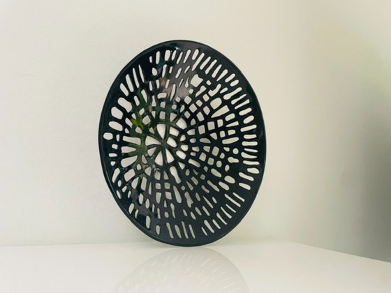 Image 1 of Graphic design bowl made of black coated steel