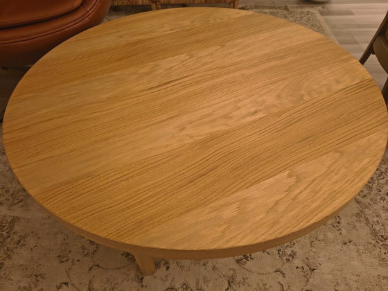 Image 1 of Round oak coffee table