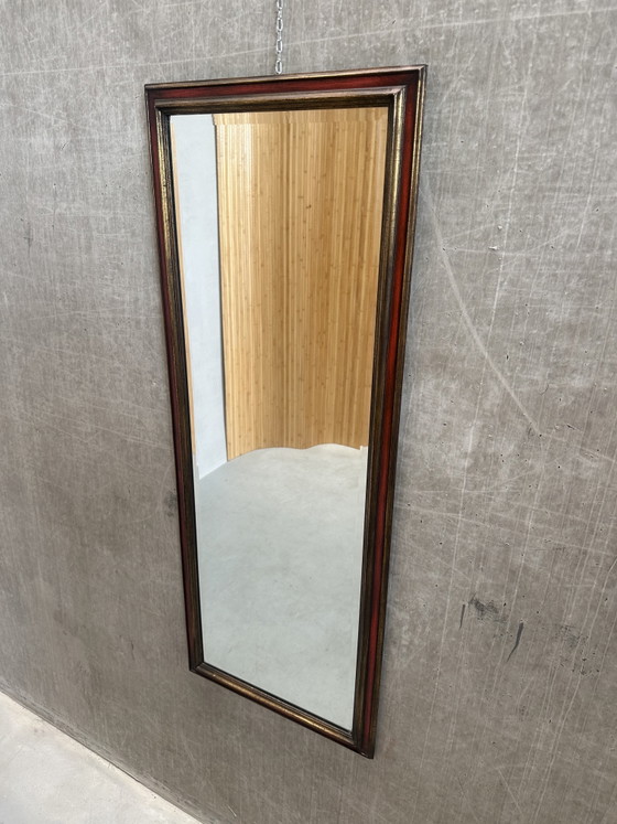 Image 1 of Miroir vintage Deknudt Belgique - 123 x 47 cm