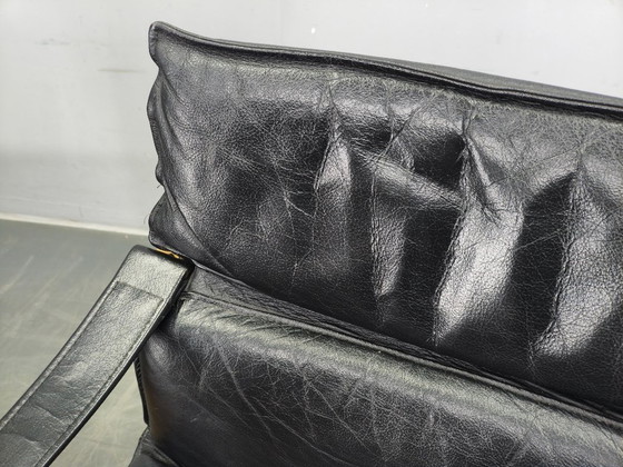 Image 1 of Een paar leren fauteuils van Åke Fribytter voor Nelo Kroken, jaren 60.