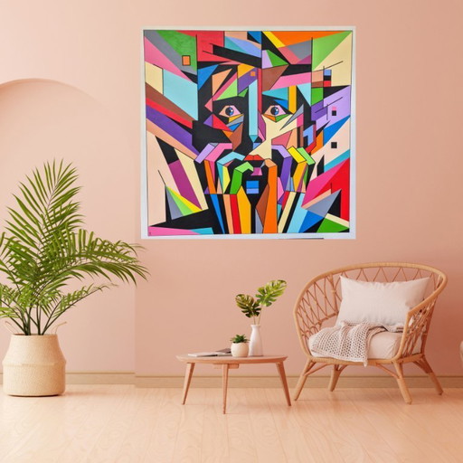 Desperation - Abstract painting by Franklin van Dam - Acrylic on MDF - Modern art