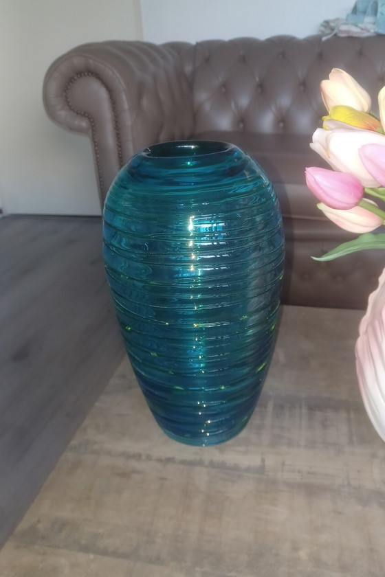 Image 1 of Vase en verre d'art Fulvio Bianconi artiste italien pour Venini années 1970 